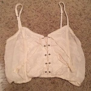 Hollister lace up crop top